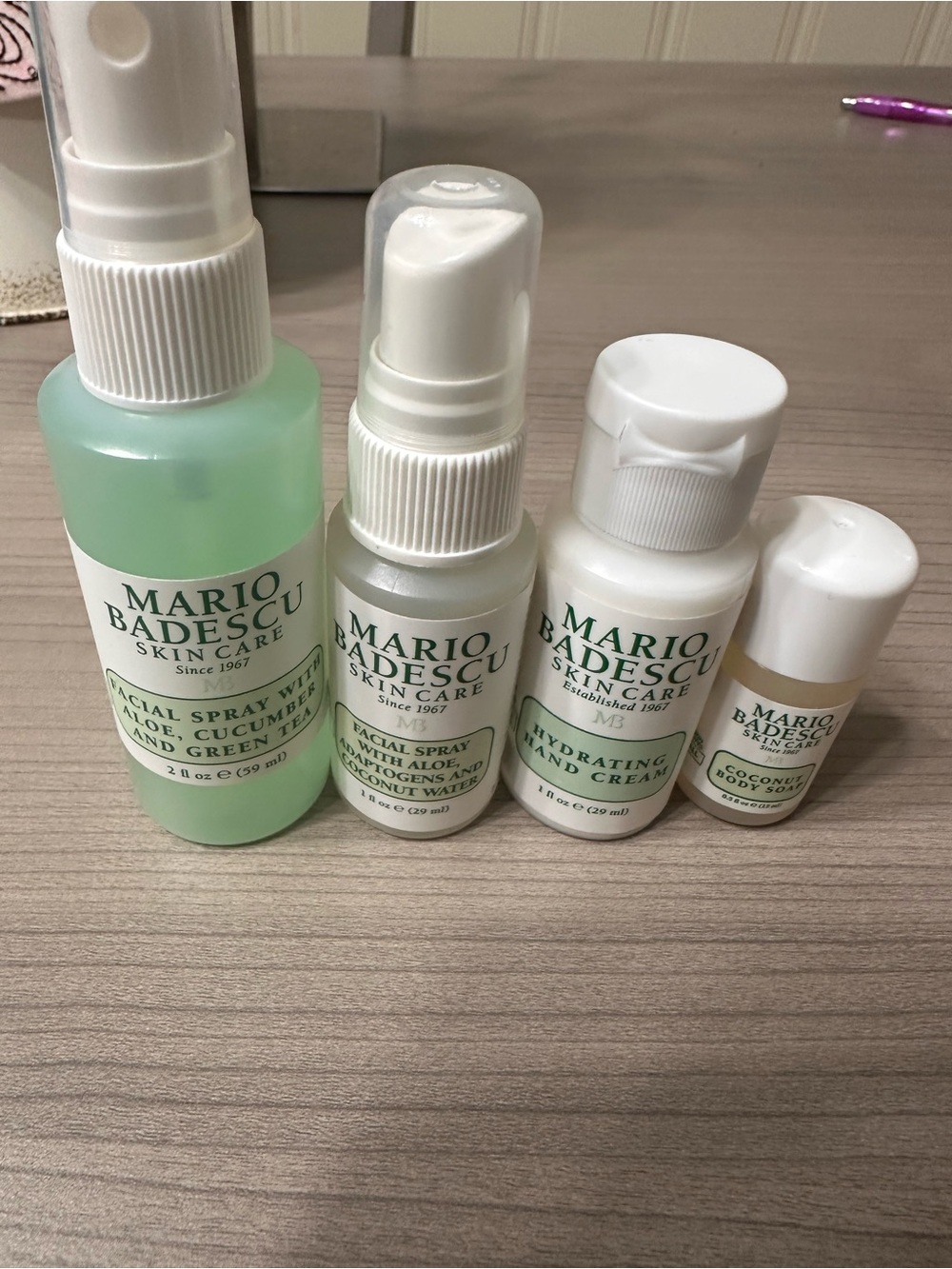 Mario Badescu Light Green Travel Skincare Set